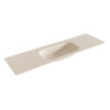 Mondiaz BIG small Linen solid surface inbouw wastafel 160cm midden SW424939 Mondiaz BIG small Linen solid surface inbouw wastafel 160cm midden SW424939
