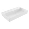 Saniclass Legend Meubelwastafel - 81x47x12cm - met overloop - 1 wasbak - 1 kraangat - keramiek - mat wit SW972090