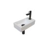 INK Versus Fonteinset - 36x18x9cm - wasbak links - porselein Mat wit/metal black SW450920