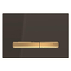 Geberit Sigma 50 bedieningplaat met dualflush frontbediening voor toilet 24.6x16.4cm messing / zwart SW420648 Geberit Sigma 50 bedieningplaat met dualflush frontbediening voor toilet 24.6x16.4cm messing / zwart SW420648