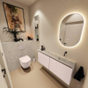 MONDIAZ TURE-DLUX Meuble toilette - 120cm - Rosee - EDEN - vasque Opalo - position droite - sans trou de robinet SW1104495