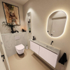 MONDIAZ TURE-DLUX Meuble WC 120 cm Rosee. Lavabo EDEN Opalo position droite. Sans trou de robinet. SW1104495