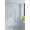 Fortifura Nebbio Regendoucheset - inbouwkraan - inbouwdeel - glijstang - doucheslang glad - staafhanddouche - 35cm wandarm - 30cm ronde hoofddouche - PVD - geborsteld RVS SW1237522