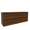 Saniclass Holz Atelier Badkamermeubelset - 160x45x60cm - 4 lades - topblad - Walnut pure SW1436748