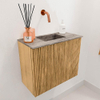 Mondiaz JOYA-DLUX 50cm toiletmeubel - kleur Oak - Wastafel FAYE positie Midden Zonder kraangat kleur Oza. SW1424072