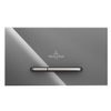 Villeroy & Boch Viconnect bedieningsplaat dualflush frontbediend - 25.3x14.5cm - glas grijs/RVS - Glass Grey (glans grijs) SW106649