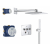 GROHE Grohterm SmartControl Regendoucheset Inbouw - inbouwboxen - antraciet knoppen - hoofddouche vierkant - staafhanddouche - chroom SW1557700