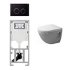 Duravit Philippe Starck 3 compact inbouwreservoir set softclose zitting afdekplaat sigma20 zwart SW32459
