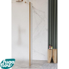FugaFlow Eccelente Vetro Paroi latérale - 50x200cm - verre satiné - 8mm - avec profilé d'angle - Cuivre brossé SW1125221