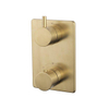 Wiesbaden Caral Ensemble de finition thermostat encastré 2 voies en laiton brossé PVD SW373298