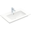 Villeroy en Boch Venticello meubelwastafel met 1 kraangat doorgestoken 80x50cm (geschikt voor 3 kraangaten) met overloop ceramic+ wit 1025139 Villeroy en Boch Venticello meubelwastafel met 1 kraangat doorgestoken 80x50cm (geschikt voor 3 kraangaten) met overloop ceramic+ wit 1025139