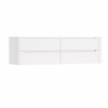 H&R Badmeubelen Juice Wastafelonderkast - 180x45x50cm - rechterhoek afgerond - 4 lades - geïntegreerde greep - Wit mat SW1491384