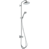 Hansgrohe Croma Colonne de douche sans robinet pour rénovation avec douchette à main 100 Vario et douche de tête Croma 22cm chrome 0450889
