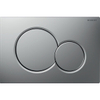 Geberit Sigma01 bedieningsplaat - 2-toets spoeling - ronde knoppen - mat chroom gelakt SW420175