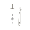 Hotbath Buddy IBS - Regendoucheset - 30cm plafondarm - 20cm ronde hoofddouche - 3 standen handdouche - glijstang - 2 stopkranen - geborsteld nikkel (RVS) SW298883