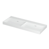 Ink lavabo illimité en porcelaine sans trou pour robinet 60x11x45cm blanc brillant SB0201101