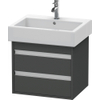 Duravit Ketho Meuble sous-lavabo avec 2 tiroirs 55x44x41cm pour Vero 045460 graphite 0280182