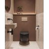 QeramiQ Dely Ensemble de WC - réservoir encastré Qeramiq Flush - abattant slim - plaque de commande beige en plastique - boutons rectangulaires - noir mat SW1578532