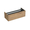 Forzalaqua Reno 2.0 meuble sous-lavabo 120x51x40cm avec 1 tiroir sans poignée avec fermeture douce Chêne massif Oyster SW492342