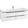 Villeroy & Boch Subway 2.0 wastafelonderbouw 128,7x44,9x41,6cm met 4 lade voor meubelwastafel 7176 130cm matwit 1024259 Villeroy & Boch Subway 2.0 wastafelonderbouw 128,7x44,9x41,6cm met 4 lade voor meubelwastafel 7176 130cm matwit 1024259