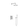 Hotbath Get Together complete thermostatische douche inbouwset Laddy V met 2 weg stop omstel chroom staafmodel wandarm 20cm SW12112 Hotbath Get Together complete thermostatische douche inbouwset Laddy V met 2 weg stop omstel chroom staafmodel wandarm 20cm SW12112