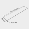 Mondiaz TOP 23 Ostra Solid surface plateau / topplaat 81cm. Dikte blad 1,2cm. Blad geschikt voor afdekplaat waskom. SW1235398