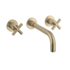 Crosswater MPRO Crosshead Robinet lavabo encastrable 3 trous - avec poignée croix - laiton brossé SW648392