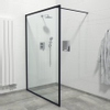 Marenza Bellini Inloopdouche - 140x200cm - veiligheidsglas - helder glas - frame rondom - anti kalk - mat zwart SW238211