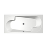 Xenz Parel Duobad - 190x90x48 - afvoer Midden - acryl - wit SW378378