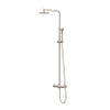 IVY Pact Ensemble douche pluie - mural - pomme de douche medium 20 cm - douchette 3 jets - Nickel brossé PVD SW1034815