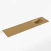 Mondiaz LEX Fontaine - 120x30x0.9cm - lavabo droit - sans trous de robinet - pour meuble de toilettes - Solid surface - Oro SW1026045