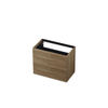 INK Wastafelonderkast - 80x45x65cm - 2 lades - push to open - met rechte opdekfronten - MFC - Zuiver eiken SW493571