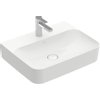 Villeroy & Boch Finion wastafel onderzijde geslepen 1 kraangat 60x47cm ceramic+ zonder overloop wit SW106474 Villeroy & Boch Finion wastafel onderzijde geslepen 1 kraangat 60x47cm ceramic+ zonder overloop wit SW106474