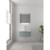 Bruynzeel Giro badmeubelset 49x75x46cm 1 wasbak 1 lade met spiegel met softclose composite fjord groen SW384226 Bruynzeel Giro badmeubelset 49x75x46cm 1 wasbak 1 lade met spiegel met softclose composite fjord groen SW384226