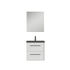 Tiger Boston Meuble salle de bains 60x62x45cm avec 1 trou 2 tiroirs softclose montage droite et gauche avec miroir bois blanc brillant SW106749 Tiger Boston Meuble salle de bains 60x62x45cm avec 1 trou 2 tiroirs softclose montage droite et gauche avec miroir bois blanc brillant SW106749