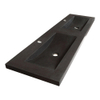 Saniclass Corestone meubelwastafel 160x5x45.7cm zonder overloop 2 wasbakken 2 kraangaten Basalt Antraciet SW24909 Saniclass Corestone meubelwastafel 160x5x45.7cm zonder overloop 2 wasbakken 2 kraangaten Basalt Antraciet SW24909
