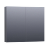 Saniclass Dual spiegelkast 80x70x15cm verlichting geintegreerd rechthoek 2 draaideuren Hoogglans Grijs MDF SW371756 Saniclass Dual spiegelkast 80x70x15cm verlichting geintegreerd rechthoek 2 draaideuren Hoogglans Grijs MDF SW371756