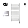 Sanicare HVW - Moda Elektrische Radiator - 120x60cm - 876W - wifi - thermostaat - wit - rechtsonder - mat wit SW1185680