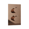 Fortifura Calvi Thermostatische Inbouwkraan - met inbouwdeel - PVD - geborsteld koper SW970038