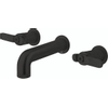 Crosswater Union Wastafelkraan inbouw - inclusief inbouwdeel - 3-gats - wandgemonteerd - mat zwart SW968267
