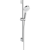 Hansgrohe Crometta Doucheset Vario - ecosmart - met Unica Croma - glijstang 65 cm wit/chroom - wit chroom SW73214