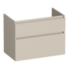 BRAUER Delight meuble sous lavabo - 80x46x60cm - 2 tiroirs softclose - sans poignée - 1 découpe pour le siphon - beige mat SW1199438