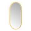 Hotbath &MORE Spiegel Oval - 50x100cm - direct en indirect LED - spiegelverwarming - dimbaar - met afstandsbediening - PVD - geborsteld messing goud SW1245615