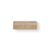 Looox Wood collection Wooden Drawer BoX armoire à tiroirs avec 2 tiroirs 120x45x46cm avec softclose chêne old grey SW108691