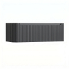 H&R Badmeubelen Juice Wastafelonderkast - 120x45x40cm - linkerhoek afgerond - 3D-front - 1 lade - geïntegreerde greep - antraciet mat SW1259885