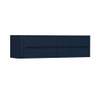 H&R Badmeubelen Juice Wastafelonderkast - 180x45x50cm - linkerhoek afgerond - 4 lades - geïntegreerde greep - blue oak SW1491425