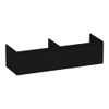 BRAUER Embrace meuble sous-lavabo - 139x35x45.5cm - 2 tiroirs softclose - sans poignées - 2 découpes pour siphon - Timber Black SW1200282