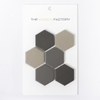 SAMPLE The Mosaic Factory London carreau mosaïque 5.1x5.9x0.6cm pour sol pour intérieur et extérieur Hexagone Hexagon Céramique Gris foncé mix SW862098