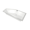 Xenz Society Baignoire d'angle - 170x75x48 - bonde au milieu - gauche - compact - acrylique - blanc SW102918