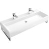 Villeroy en Boch Memento meubelwastafel onderzijde geslepen 120x47cm zonder overloop met 2 kraangaten ceramic+ starwhite 1023700 Villeroy en Boch Memento meubelwastafel onderzijde geslepen 120x47cm zonder overloop met 2 kraangaten ceramic+ starwhite 1023700